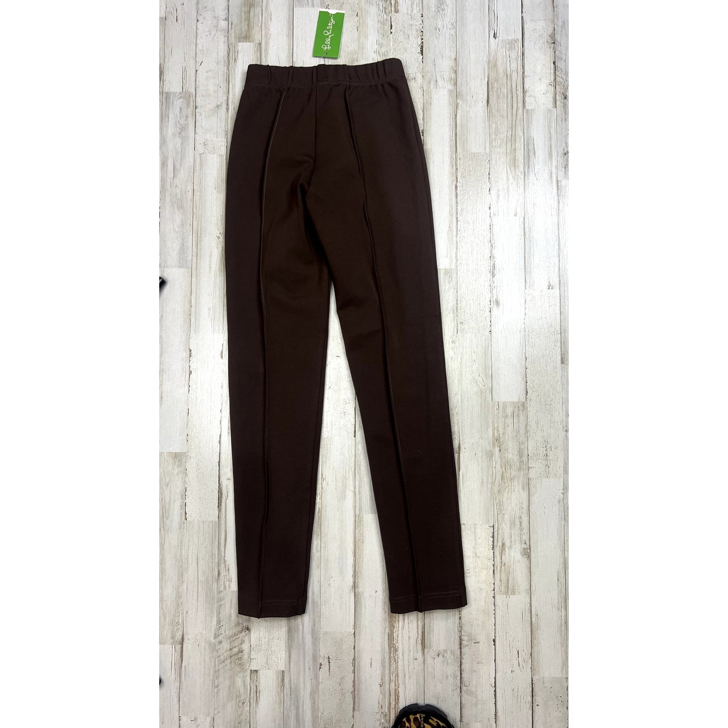 Lilly Pulitzer Women's XS Brown Pull-On Ponte Travel Pants