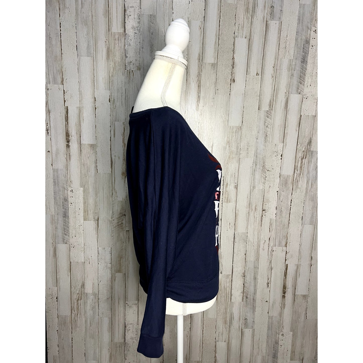 Harley-Davidson Women's Long Sleeve Graphic T-Shirt Blue Size Large Casual