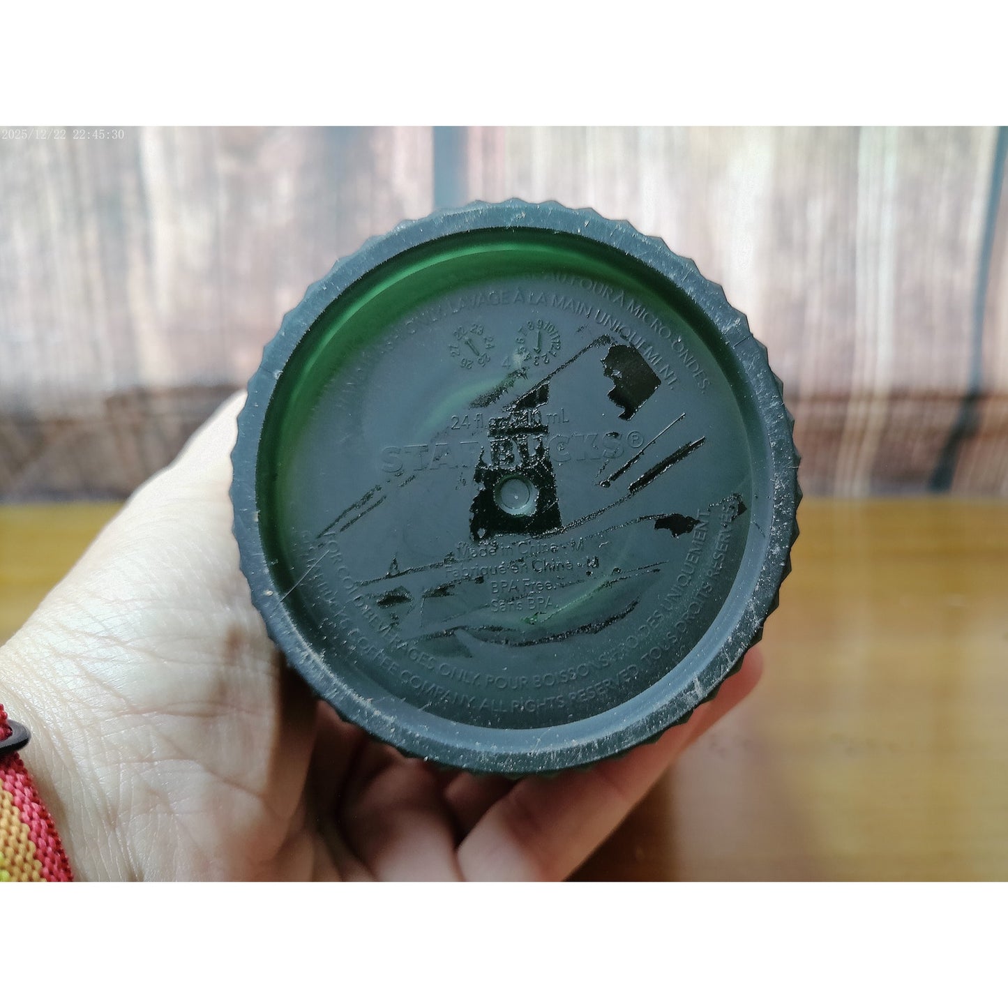 Starbucks Matte Dark Green Studded Cold Cup Tumbler 24 oz NO STRAW