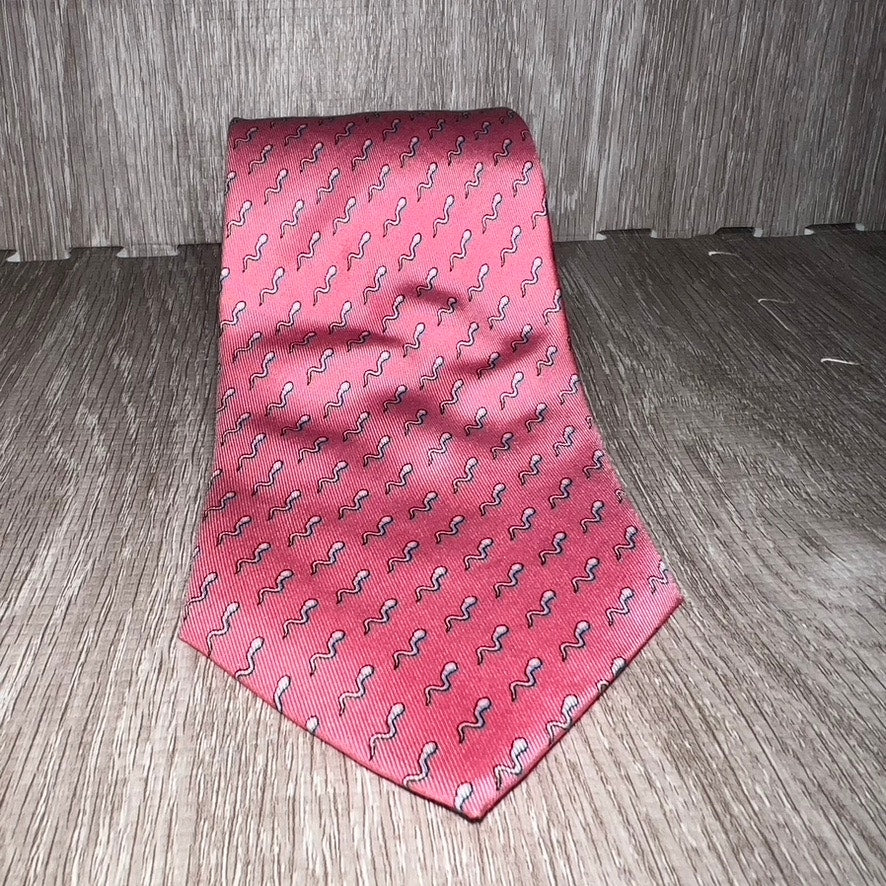 Vineyard Vines Pink Silk Fertility Cryo-Bank Novelty Pattern Tie