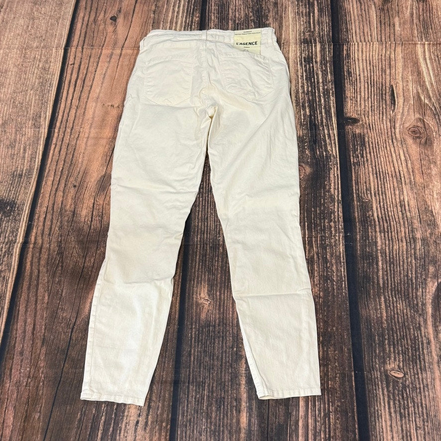 L'AGENCE Margot High Rise Skinny Jeans Vintage White Size 25 Women