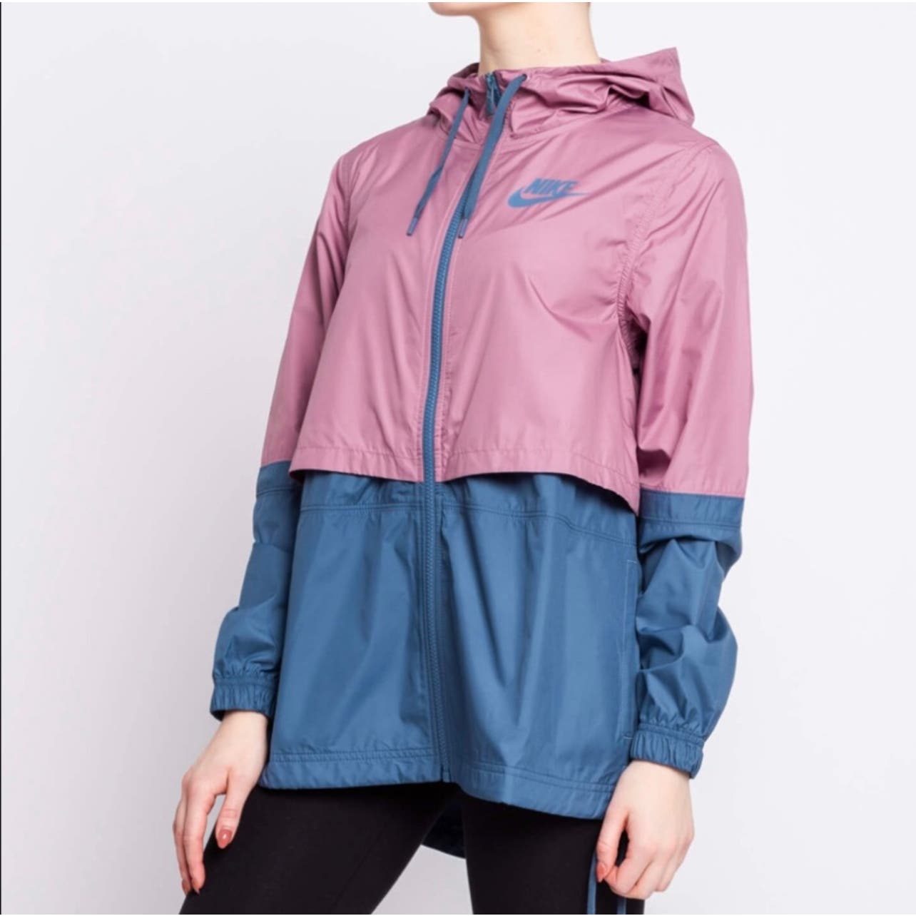 Nike Sportswear Essential Repel Women's Woven Full Zip Hooded Jacket Size Medium