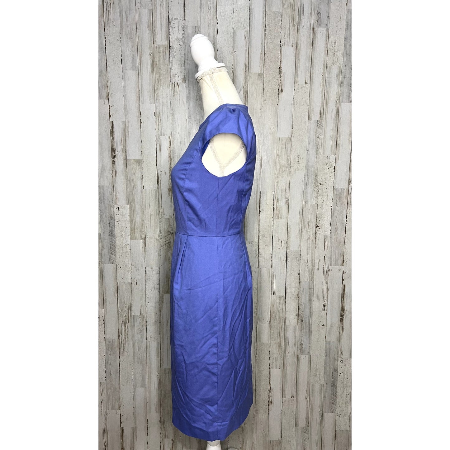 J. Crew Women's Size 2 Blue Midi Dress Cap Sleeve Party Cocktail