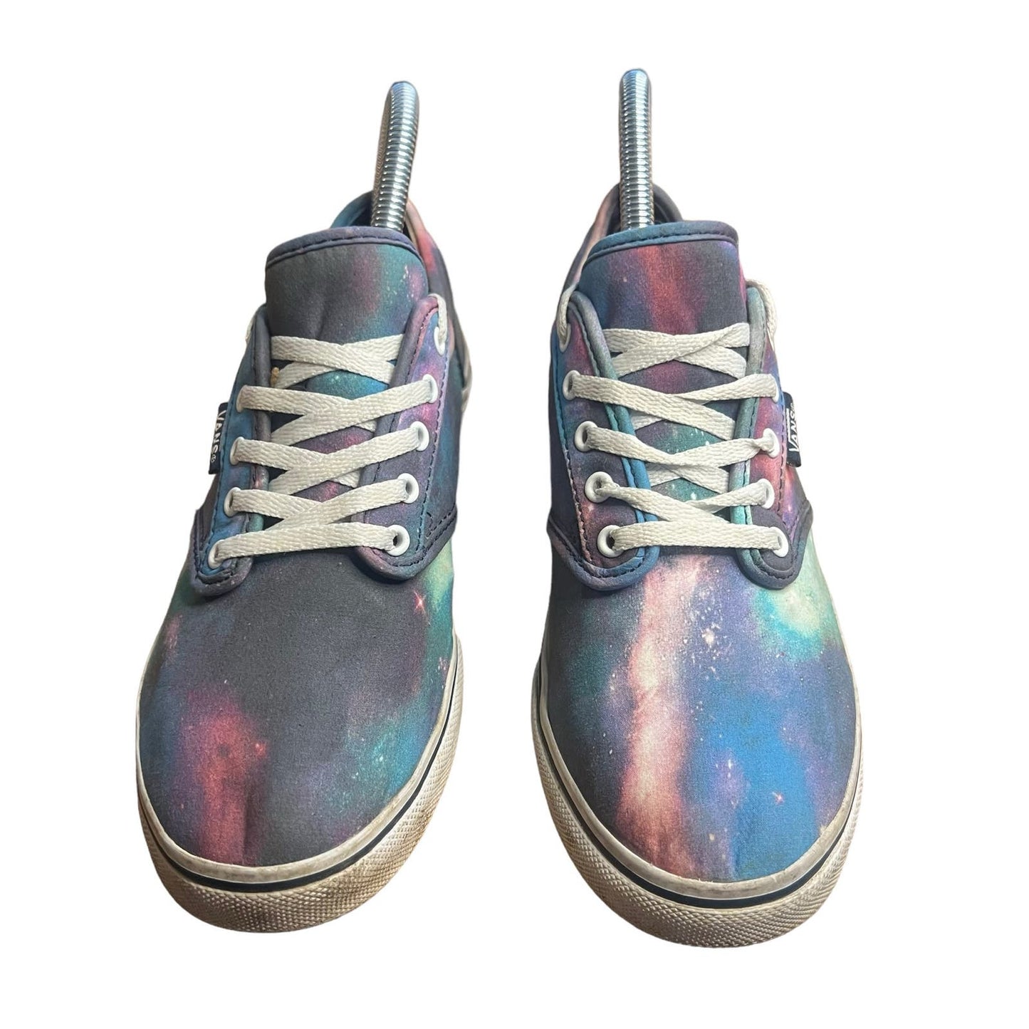 Vans Off The Wall Women's 6 Blue Cosmic Galaxy Skate Sneakers Lace Up