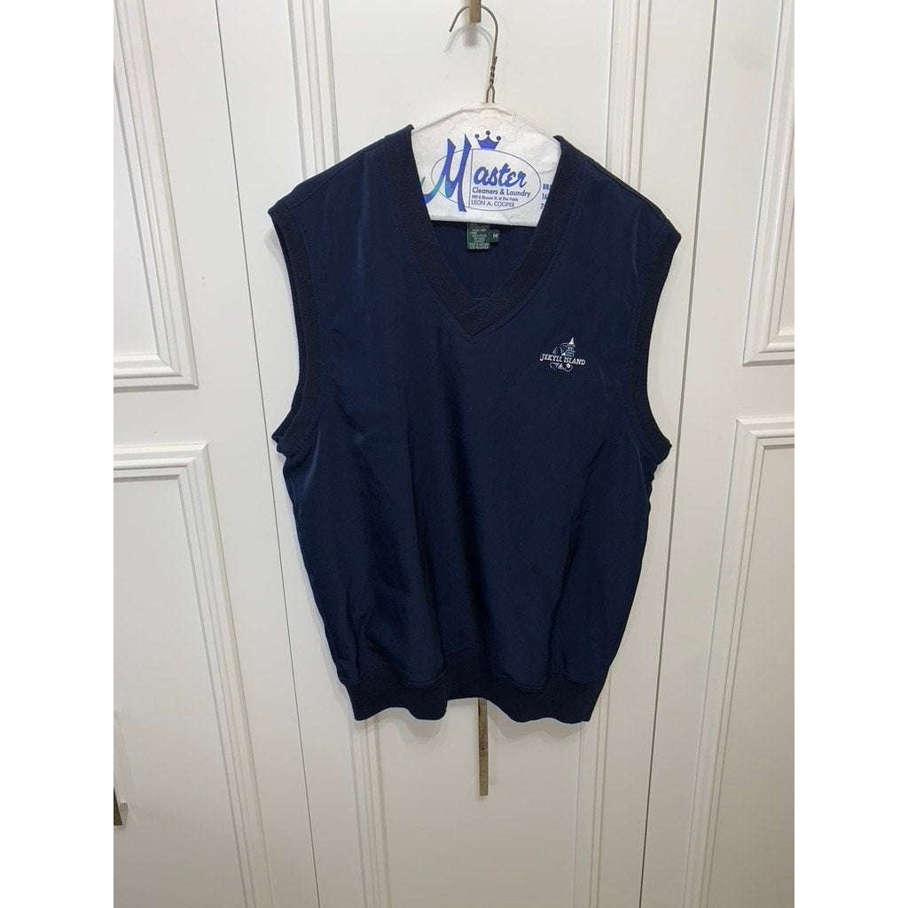 Monterey Classic Men's Jekyll Island Windbreaker Golf Vest Blue Size Medium