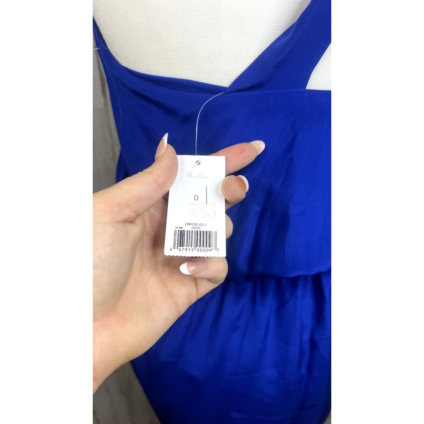 NWT Banana Republic Women's Asymmetrical Hi-Low Dress Blue Sleeveless Size 0