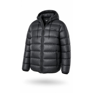 Reebok Puffer Jacket Mens Medium Charcoal Gray Hooded Full Zip Quilted