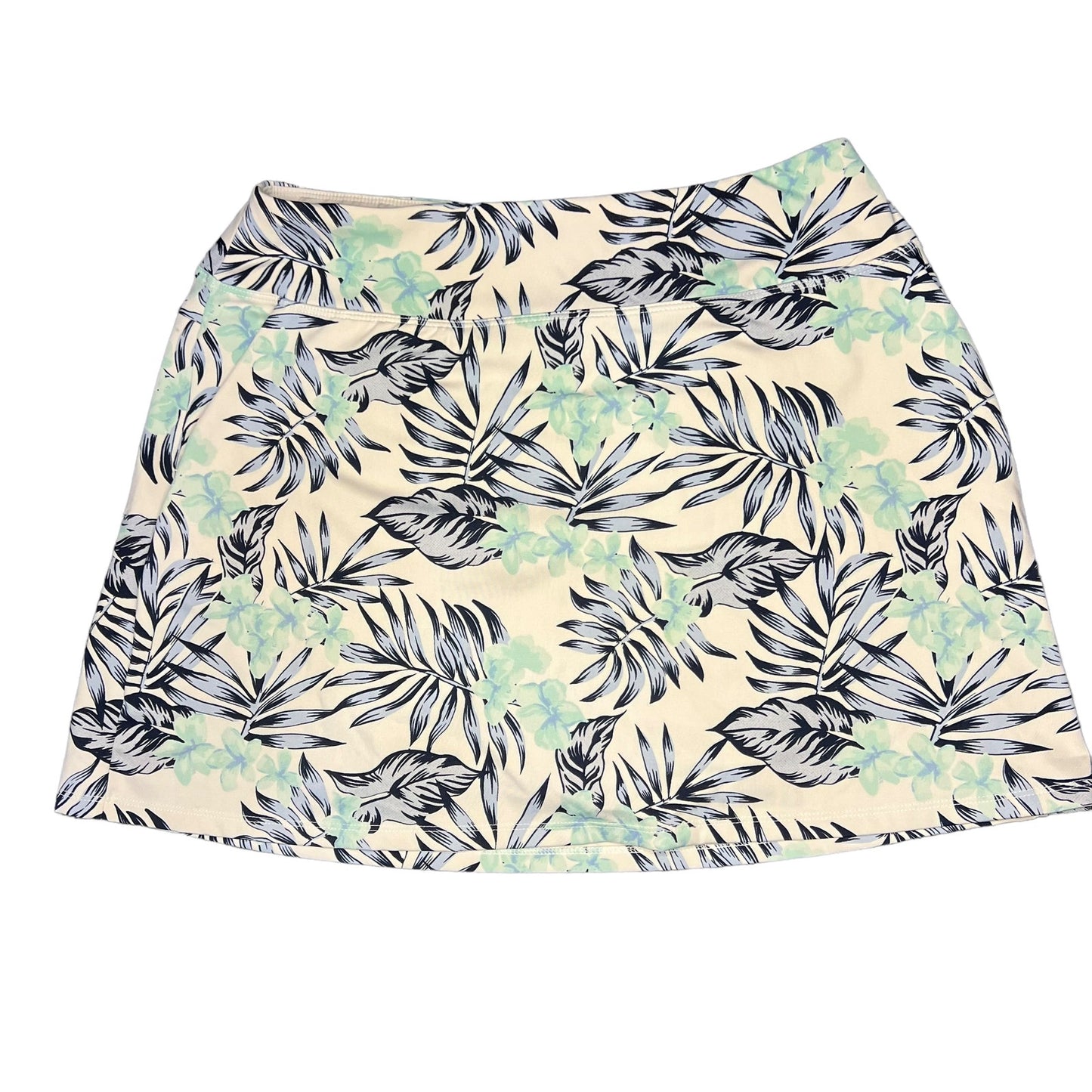 Tommy Bahama Women's Large Blue/White/Green Floral Palm Leaf Golf Skirt / Skort