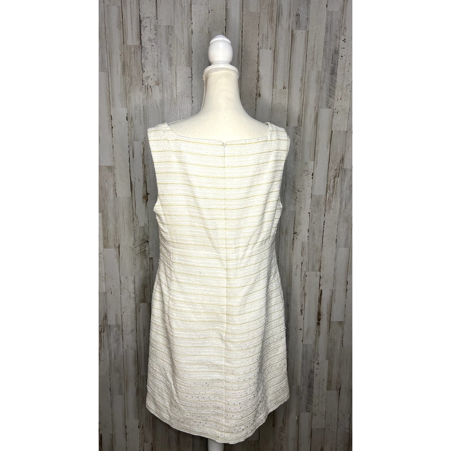 Lilly Pulitzer Adriana Shift Dress White Knee Length Party Size 14