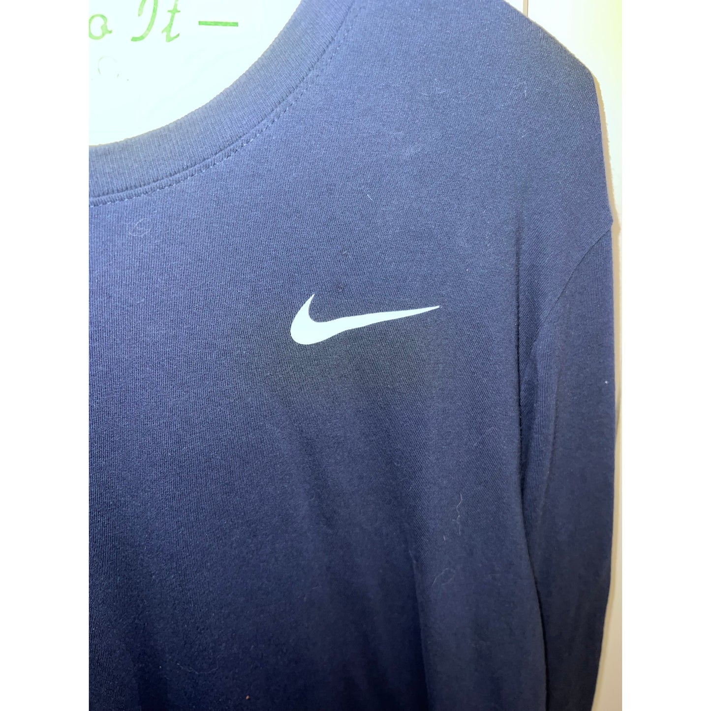 Nike Men's Blue Long Sleeve Athletic Fit Dri-FIT Shirt Size XL