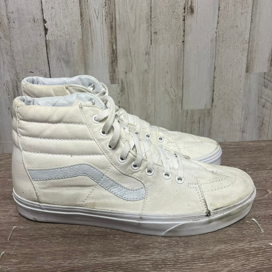 Vans Sk8-Hi White Canvas Sneakers Men's Size 12 Casual Shoes