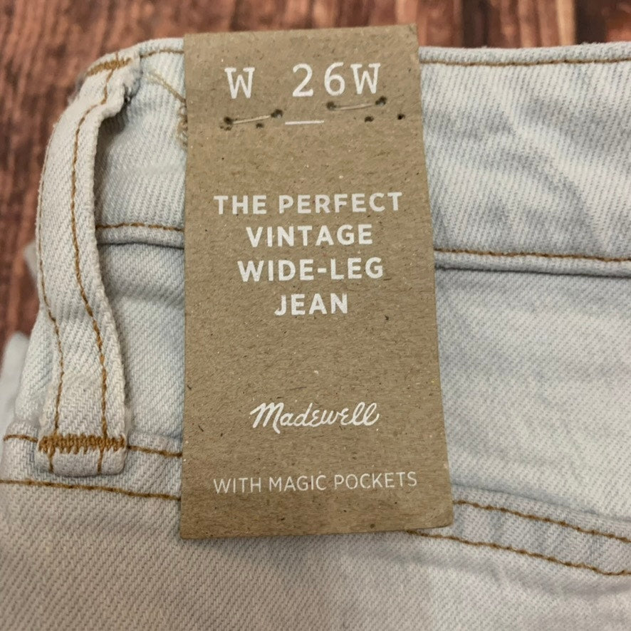 NWT Madewell Vintage Wide-Leg Jeans 26W Light Wash High Rise