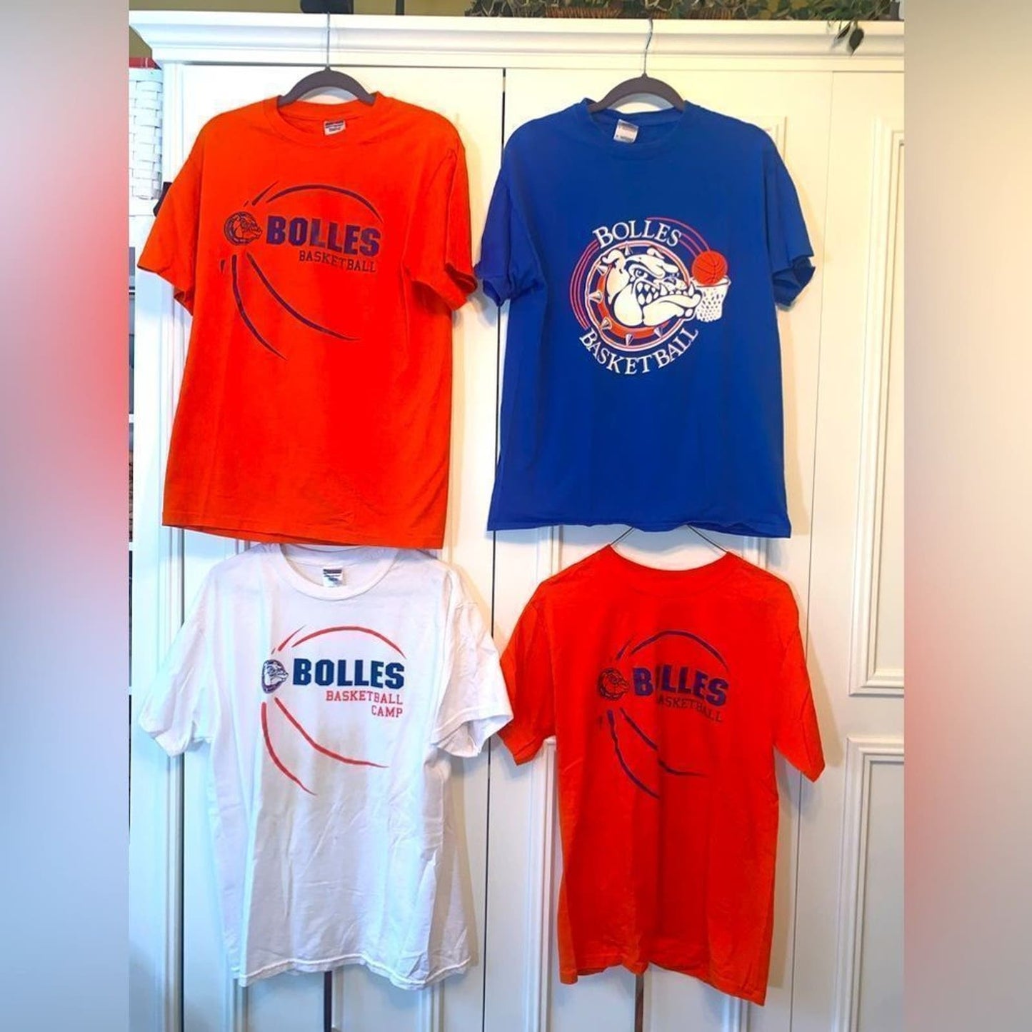 Set 4 Bolles School Basketball tshirts EUC