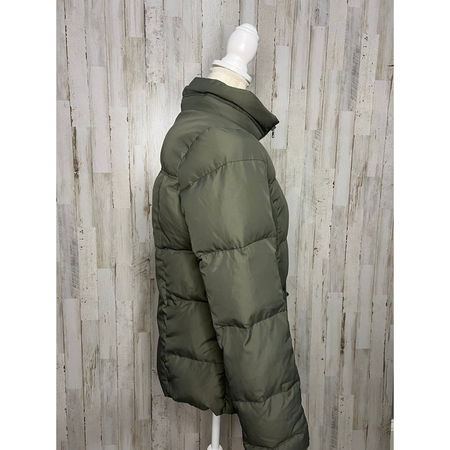 Abercrombie & Fitch Women's Medium Olive Green Puffer Jacket