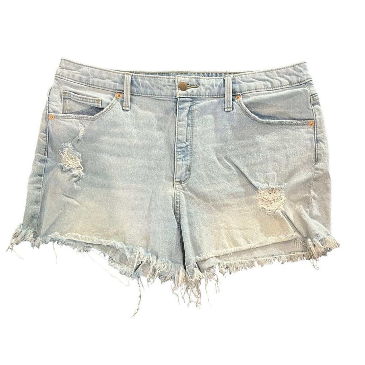 Universal Thread Shorts Womens Size 14 Blue High Rise Cut-Off Light Wash
