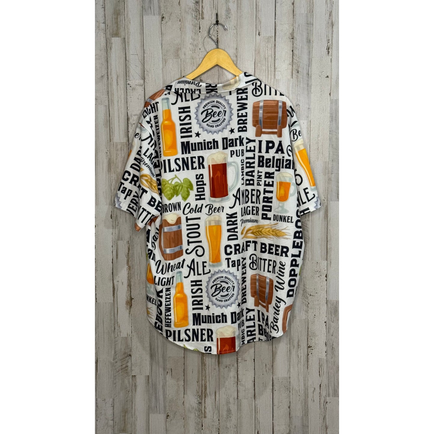 Men's 3XL Beer Cheers Hawaiian Shirt Festival Graphic Print