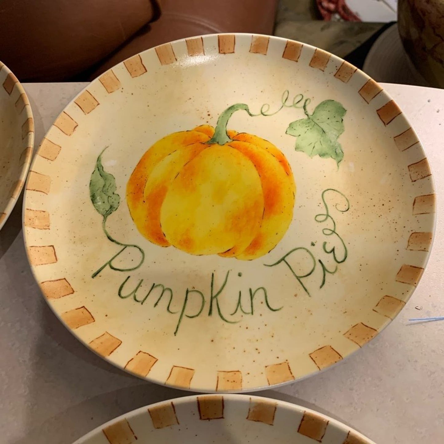 Set 12 “Pumpkin Pie” 8.25" Dessert Plates