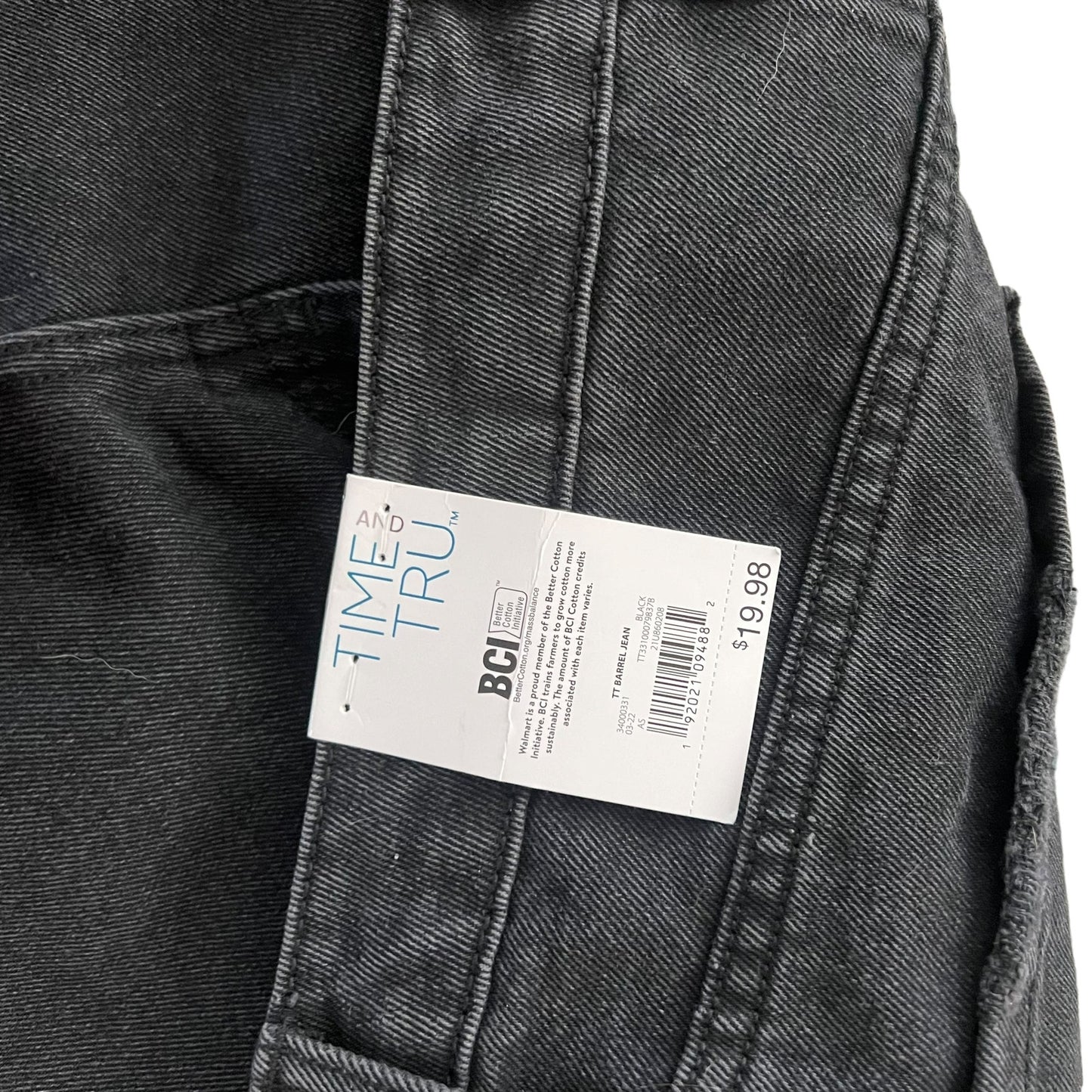 NWT Time and Tru Women's 18 Black High-Rise Tapered Stretch 5-Pocket Jeans