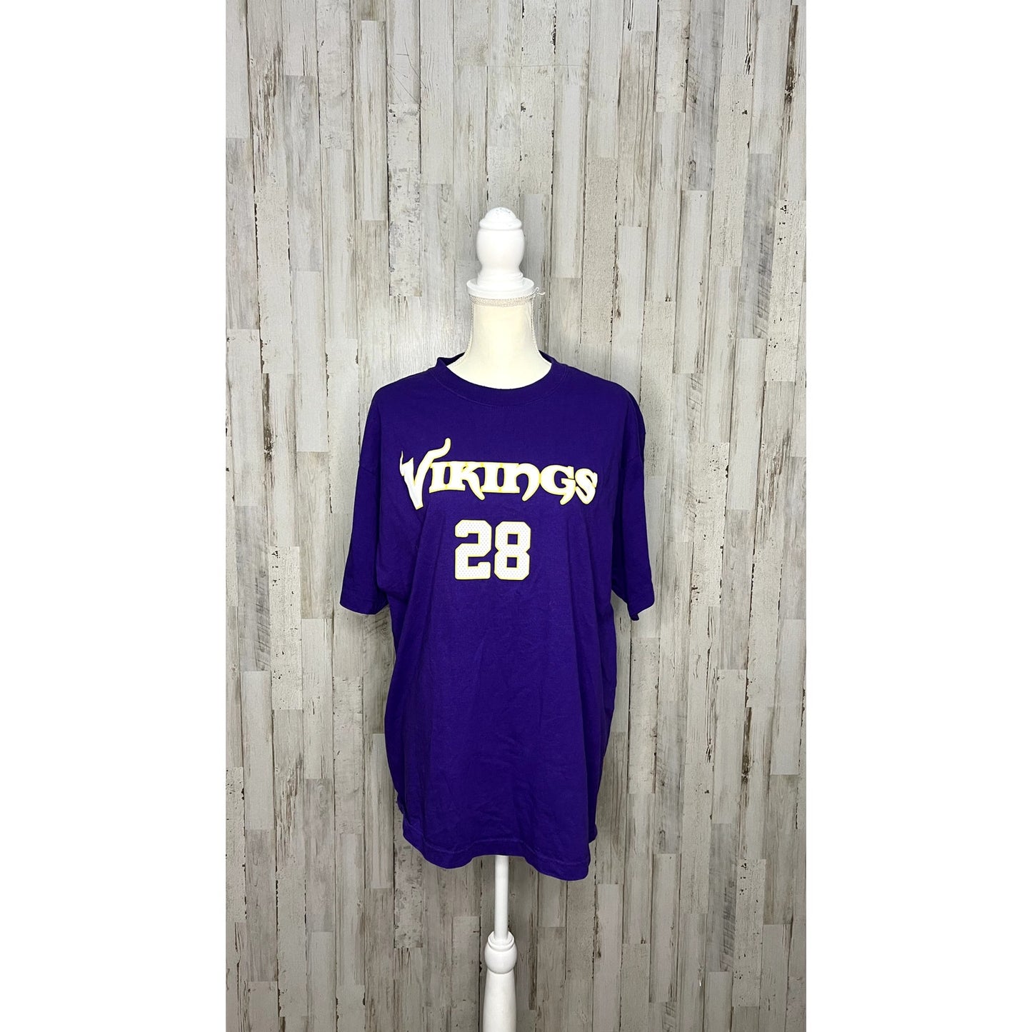 Reebok Men's Large Purple Minnesota Vikings Adrian Peterson #28 T-Shirt