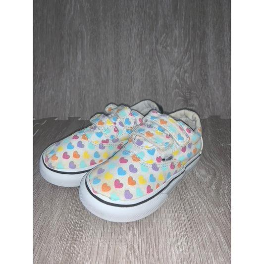 Vans Kids' Doheny V Velcro Sneakers Multicolor Hearts Size 7 Toddler