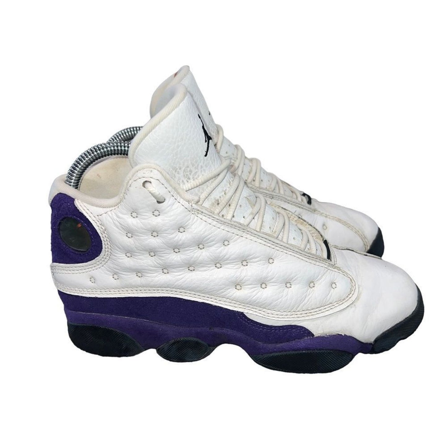 Air Jordan 13 Retro Lakers GS Youth Basketball Shoes White Black Purple Size 5Y