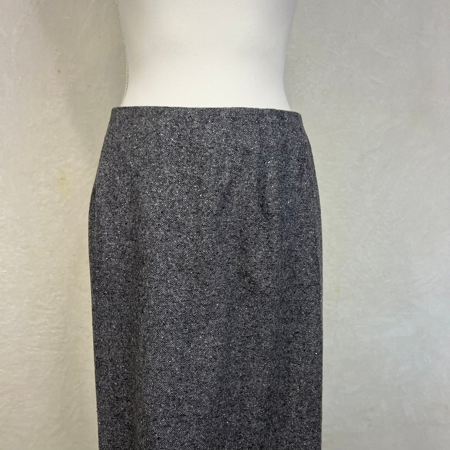 Pendleton Women's Size 6 Gray Tweed Straight Pencil Wool Midi Skirt