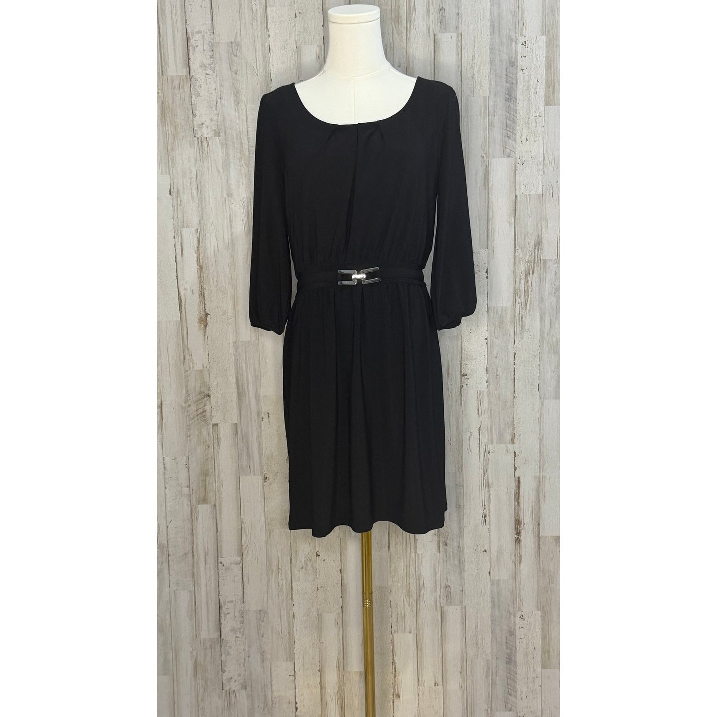 White House Black Market Women's Black Long Sleeve Dress Size Small