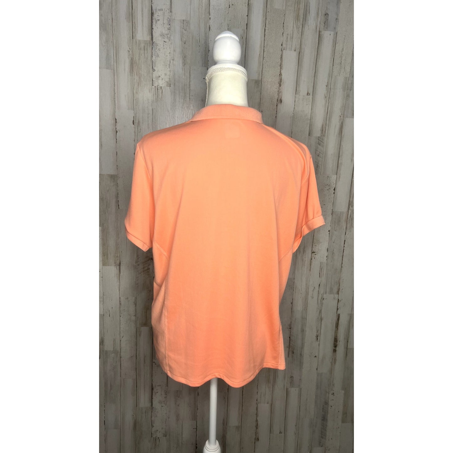 Columbia Women's 2XL Orange Short-Sleeve Polo Shirt Casual Summer