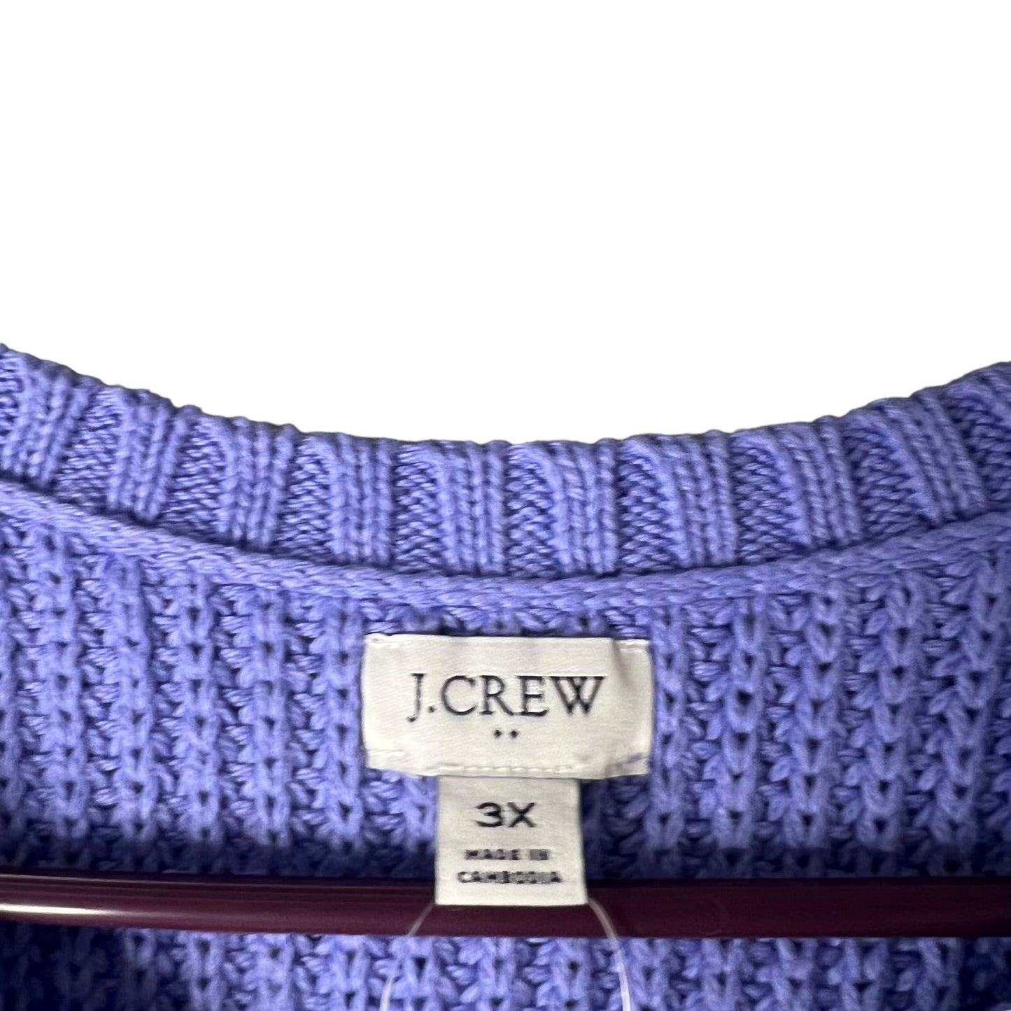 NWT J.Crew Women's 3X Purple Cable-Knit Sleeveless Sweater Vest