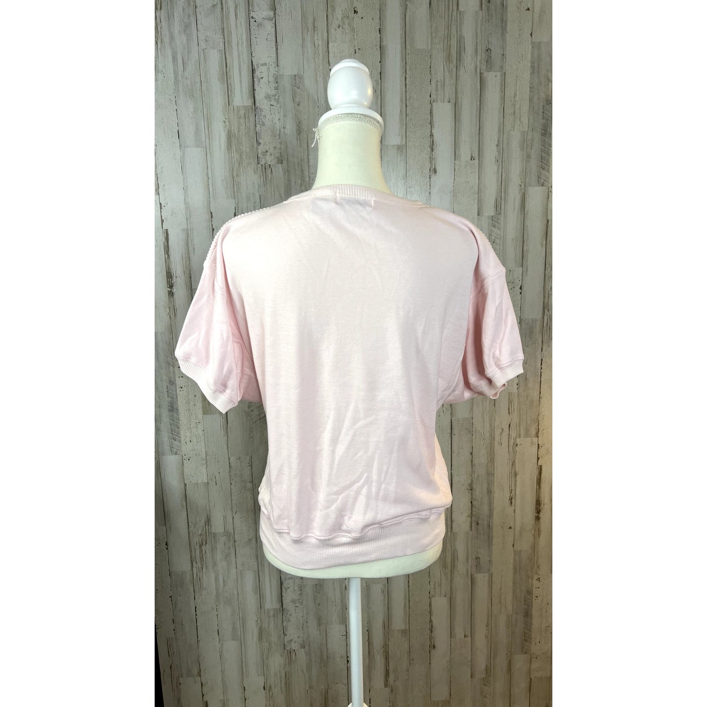 Vintage Colter Bay Women's XL Vintage Pink Henley Button-Up Short Sleeve Top