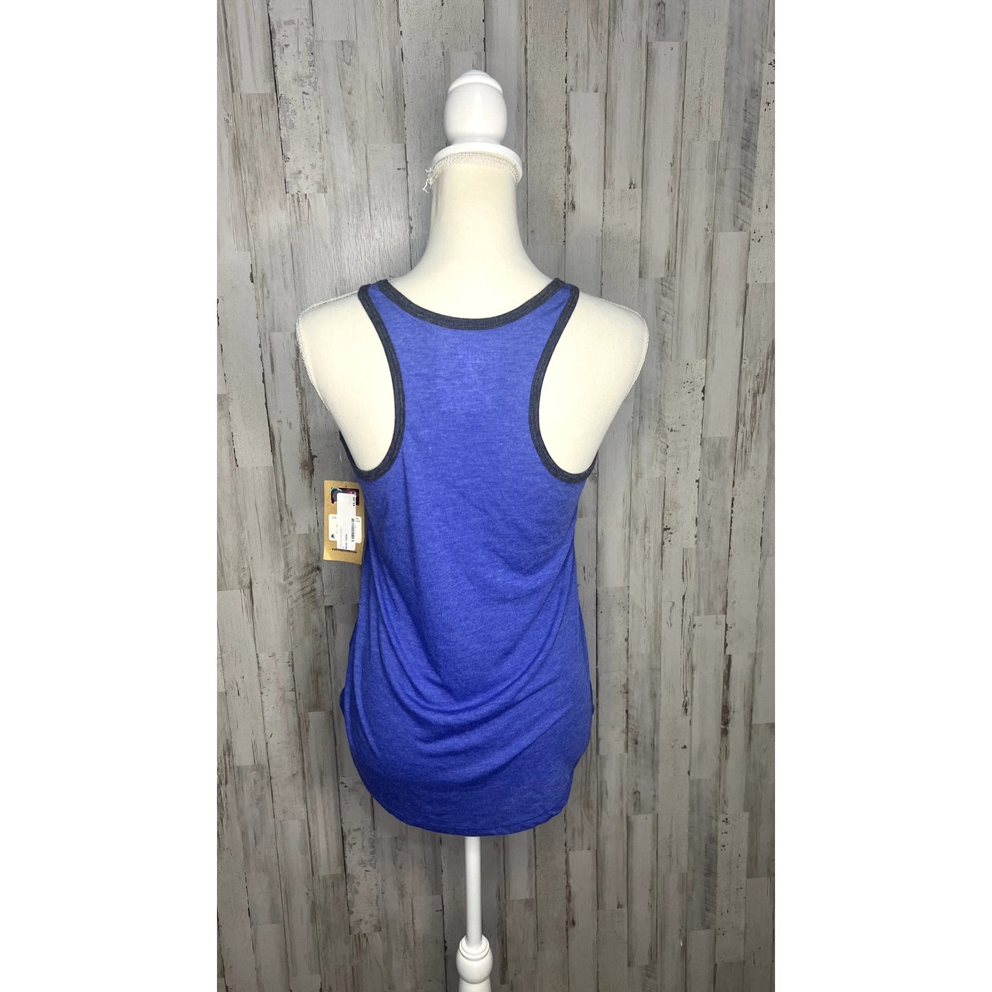 NWT Hampton University Pirates Women's Small Blue Racerback Tank Top Sleeveless