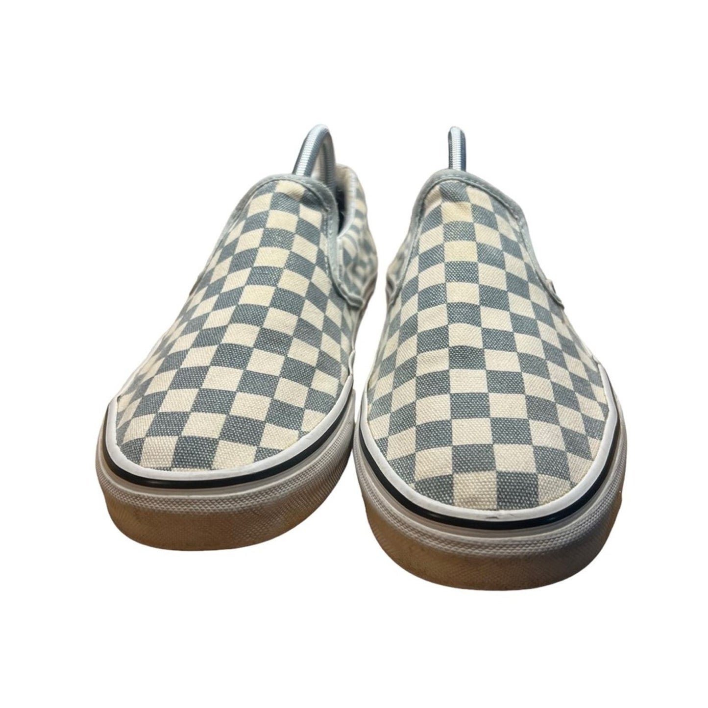 Vans Baby Blue/True White Checkerboard Slip-On Sneaker - Men's 9 / Women's 10.5