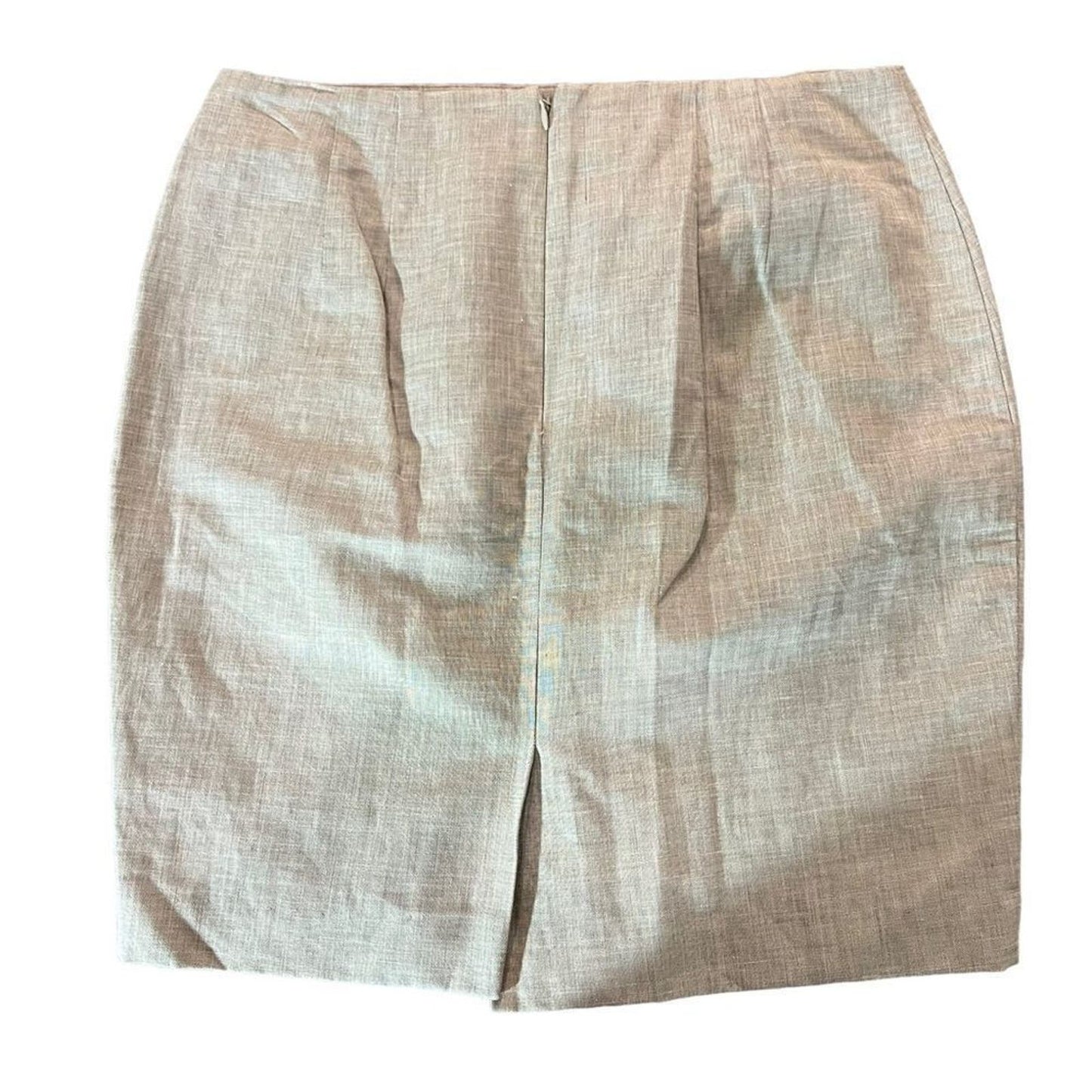 Ann Taylor Linen Grey Pencil Skirt 8P