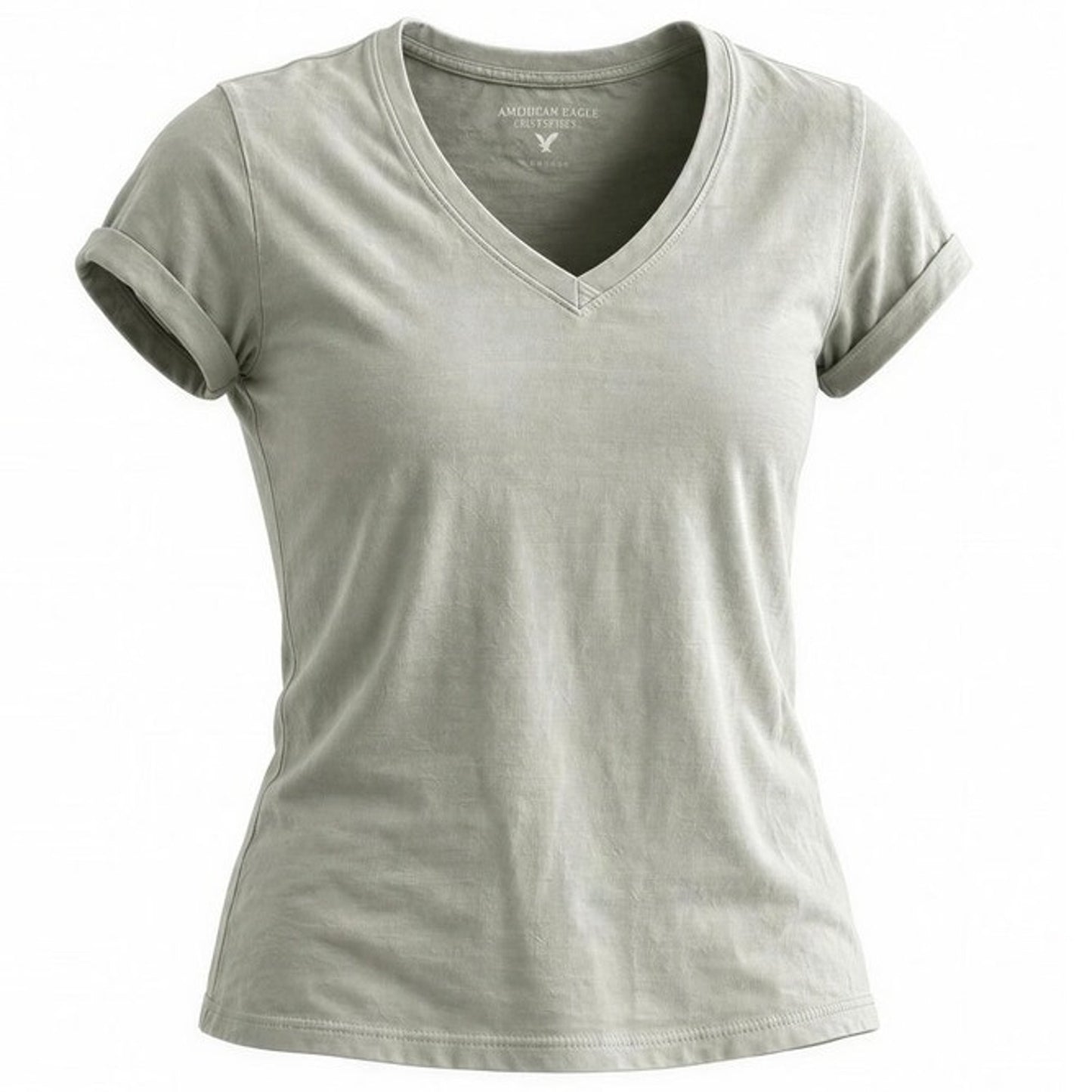 Beverly Hills Polo Club T-Shirt Womens Size Small Seafoam Green V-Neck Tee
