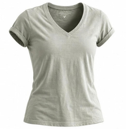 Beverly Hills Polo Club T-Shirt Womens Size Small Seafoam Green V-Neck Tee