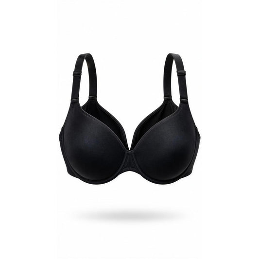 Soma Vanishing Back T-Shirt Bra Womens 38C Black Underwire Full Coverage