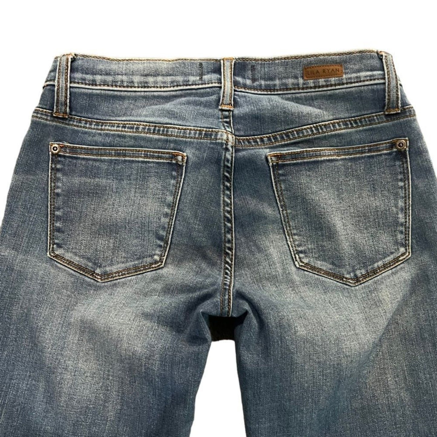 Lila Ryan Women's Skinny Jeans Size 27 Mid Rise Medium Blue Wash Stretch