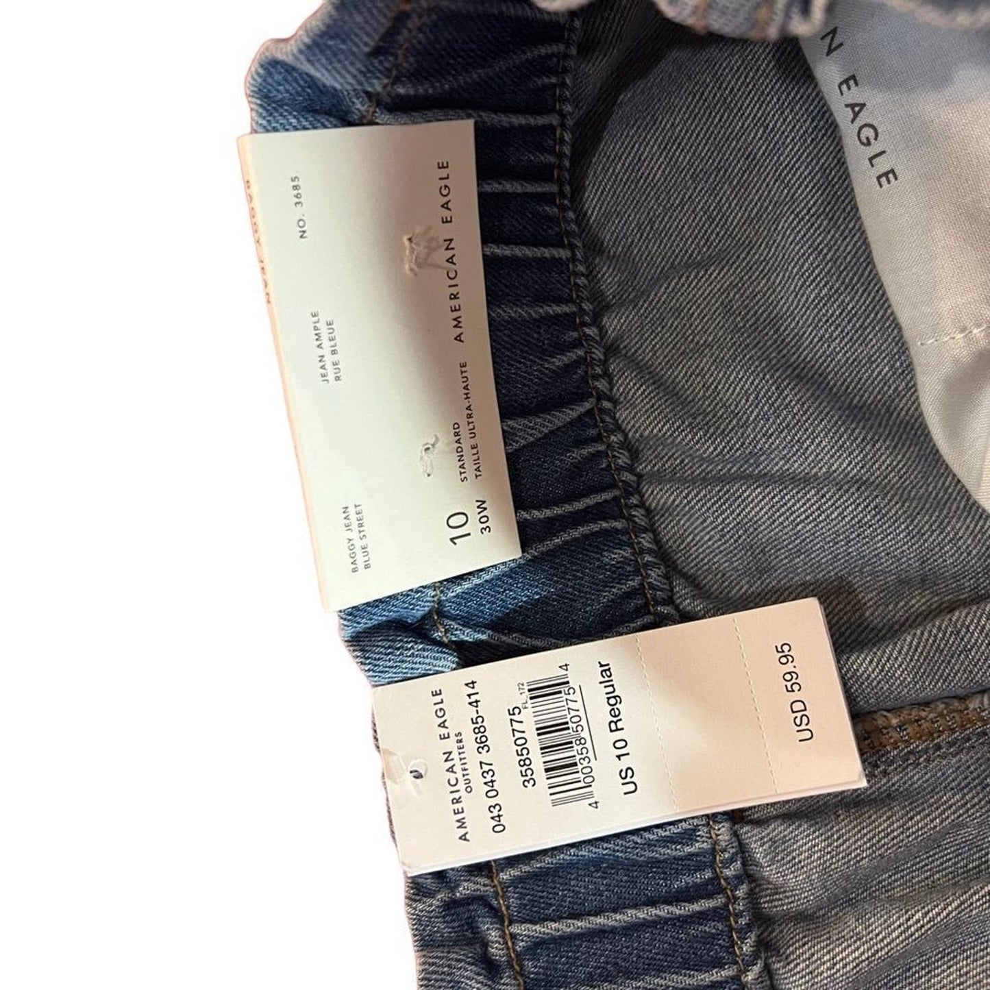 NWT American Eagle Size 10 Baggy Jeans