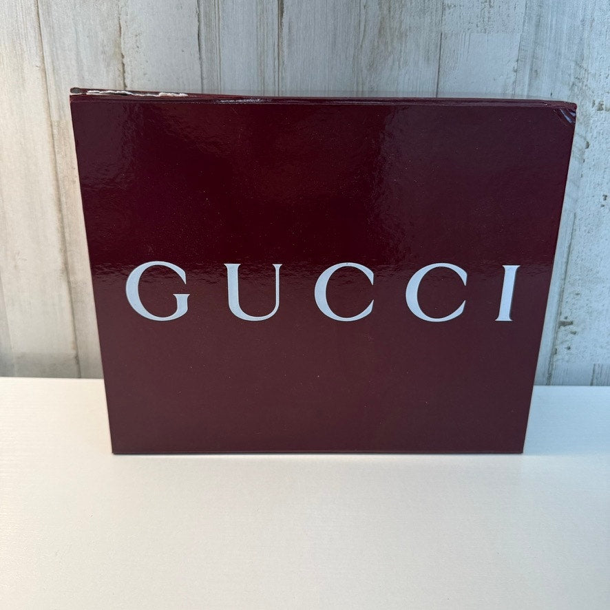 Gucci Glossy Burgundy Maroon Large Gift Box Storage Box DAMAGED