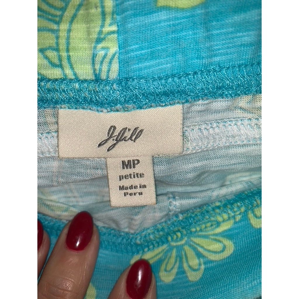 J.Jill Women's Petite A-Line Floral Skirt Medium Multicolor Knee Length Casual