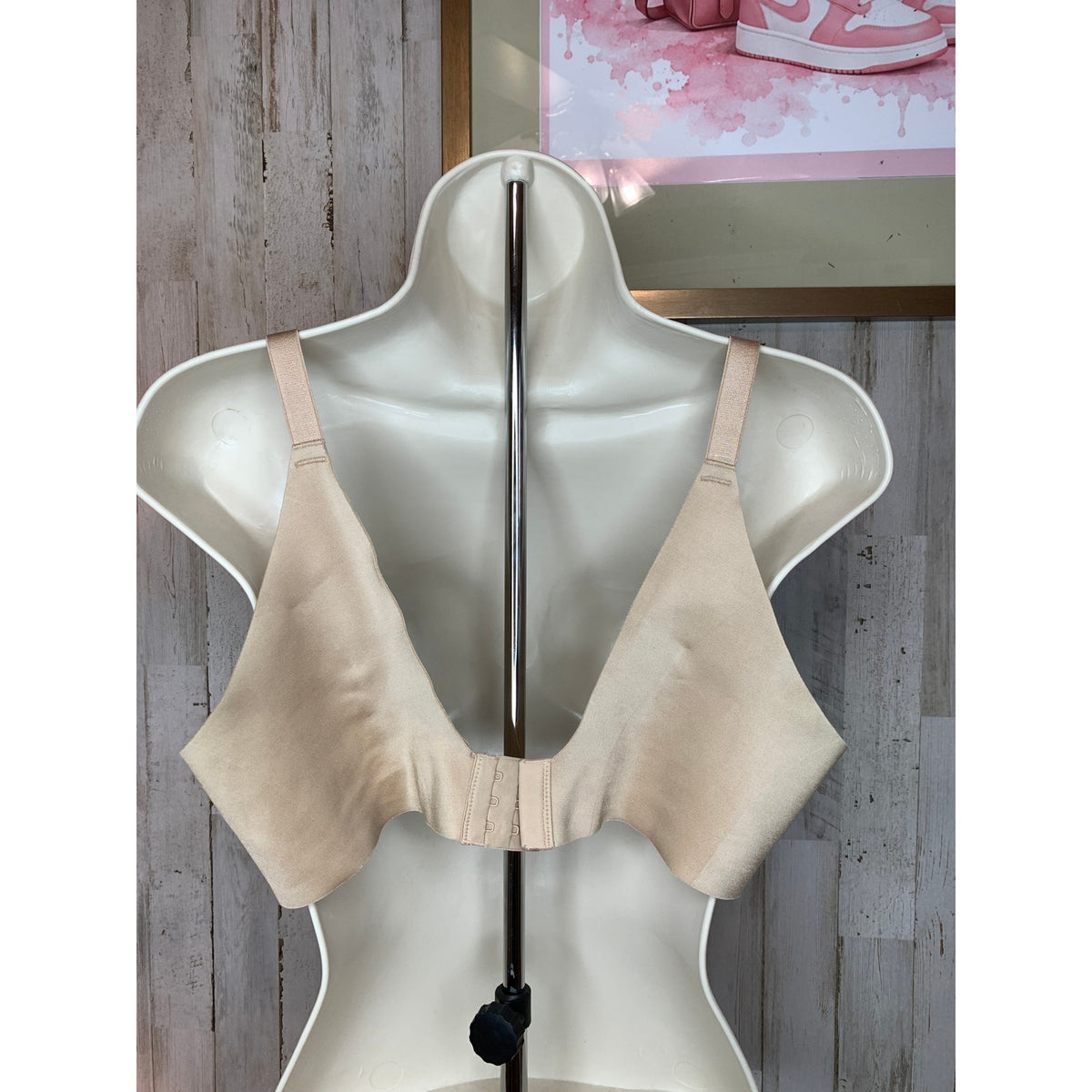 Soma Vanishing Back T-Shirt Bra Womens 38C Beige Nude Underwire Full