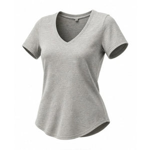 Victoria's Secret T-Shirt Womens Size Small Gray Heather V-Neck Short Sleeve