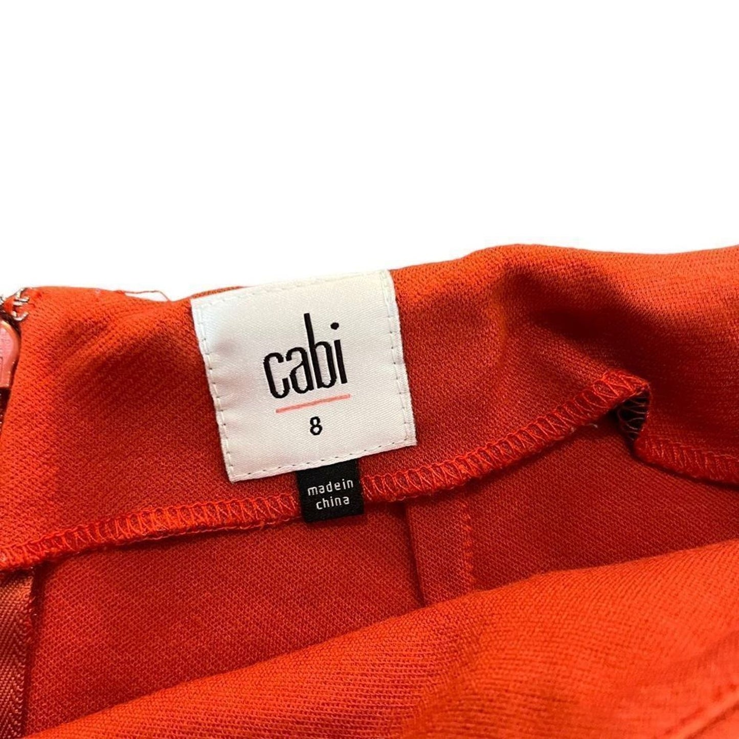 Cabi Overlay Orange Pencil Skirt Size 8