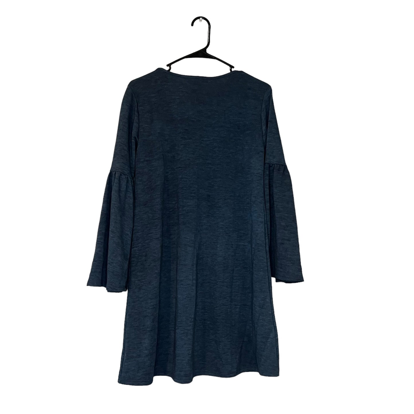 NWT Pixi + Ivy Women's Size Small Navy Blue Bell Sleeve A-Line Long Sleeve Dress