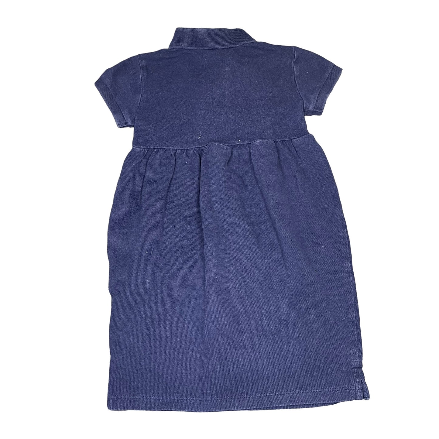 Polo Ralph Lauren Girls Size4 Navy Blue Short Sleeve Knee Length Polo Dress