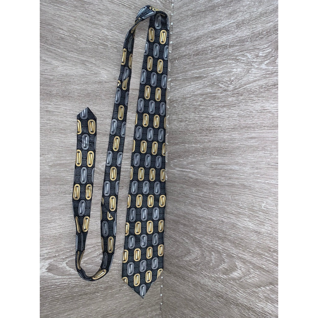 5 Piece Designer Silk Necktie Set Geometric Multicolor Men's Formal