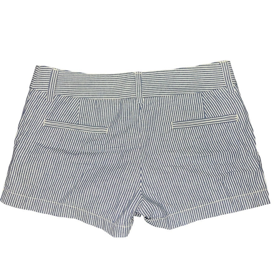 J. Crew Women's Blue Striped Seersucker Short Shorts Size 4 Casual Summer