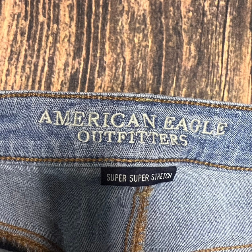 American Eagle Women's Hi-Rise Shortie Denim Shorts Blue Size 10