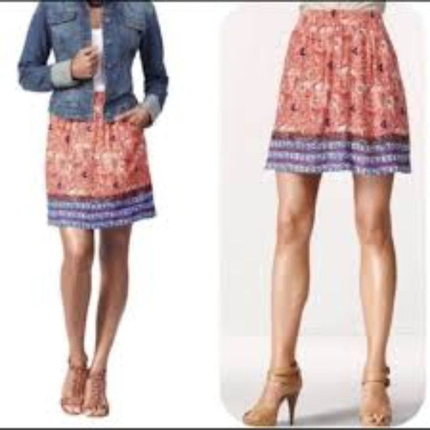 CAbi #784  Bella Batik Boho Tribal Mini Skirt Size Medium