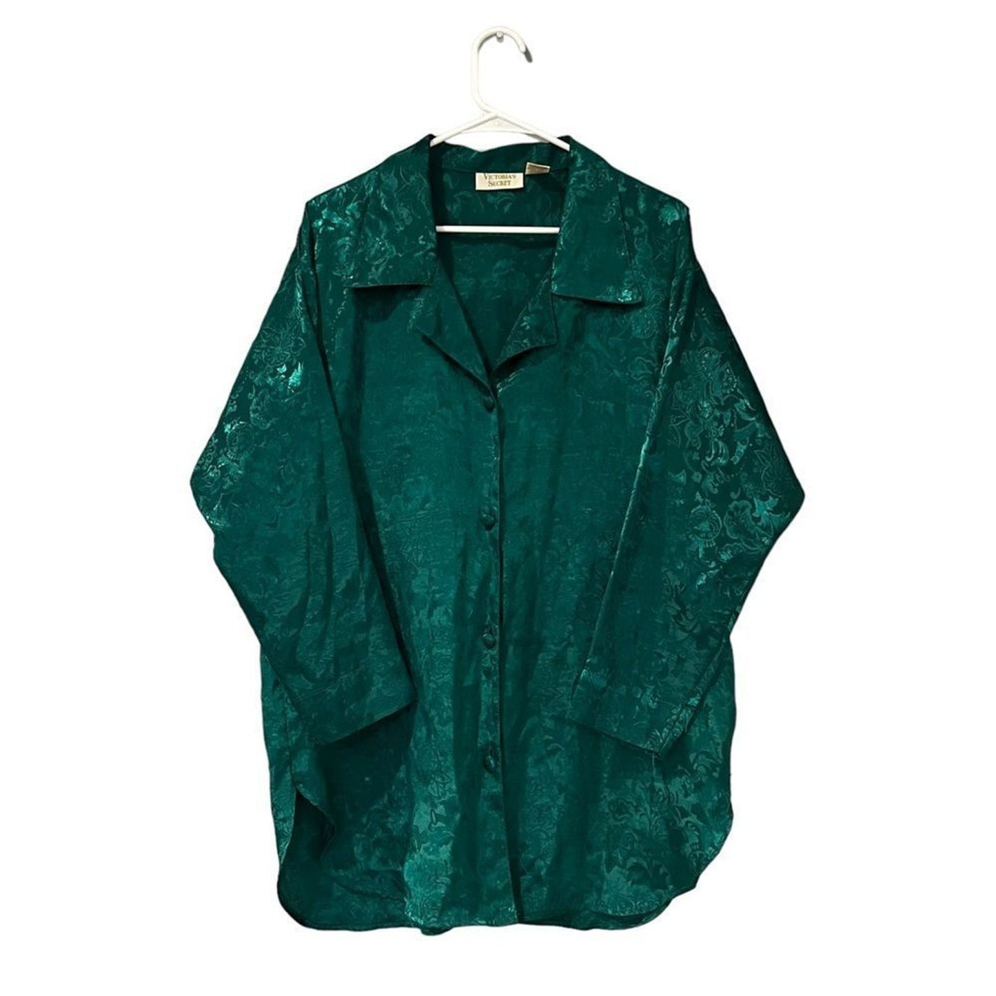 Vintage Victoria's Secret Gold Label Sleepshirt Womens Petite Small Green